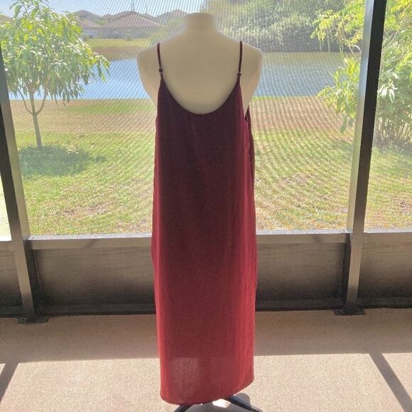 Sweet Rain Women's Slip On Dress Merlot Red size Medium - Picture 2 of 3
